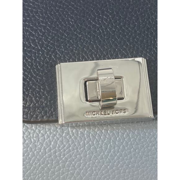 MICHAEL KORS MINI BLUE PEBBLED LEATHER WOMENS CROSBODY BAG - Picture 7 of 14